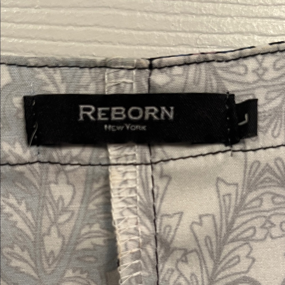 Reborn Navy and White Abstract Dress with Pockets - Picture 2 of 7